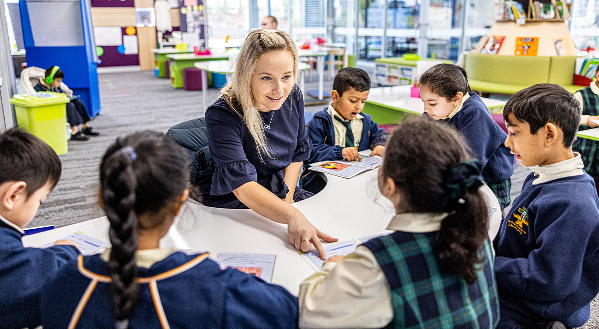 Supportive teacher at St Francis of Assisi Catholic Primary School Glendenning