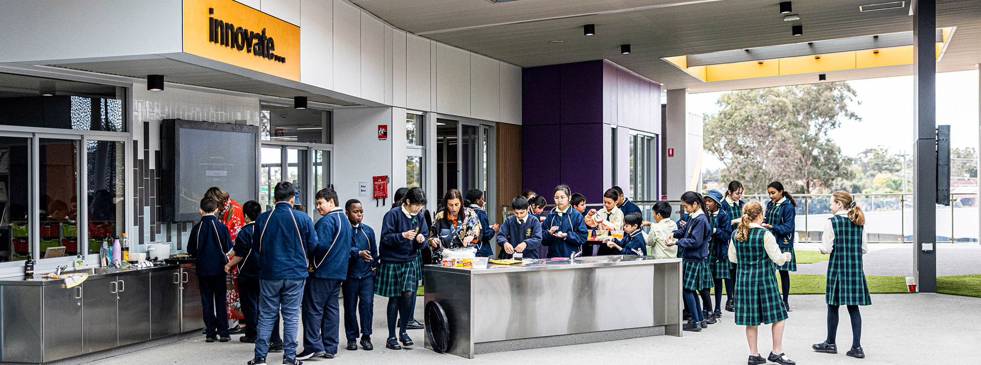 Exterior kitchen at St Francis of Assisi Catholic Primary School Glendenning