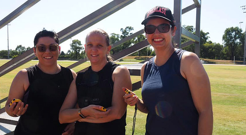 Parents at sports event from St Francis of Assisi Catholic Primary School Glendenning