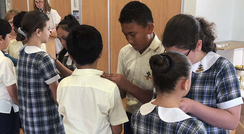 Student leaders at St Francis of Assisi Catholic Primary School Glendenning