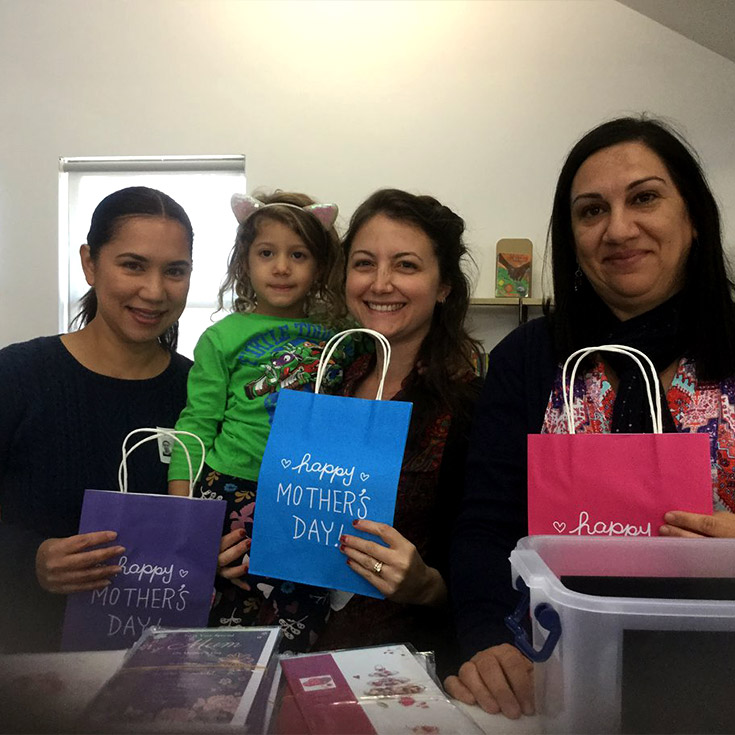 Parents running a stall at St Francis of Assisi Catholic Primary School Glendenning