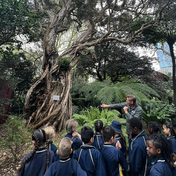 Children and teacher on excursion from St Francis of Assisi Catholic Primary School Glendenning